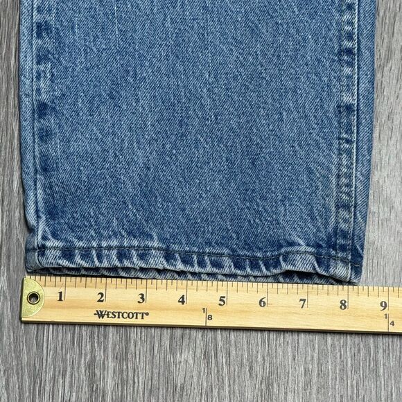 VIntage Lee Jeans Mens 37x31 Blue Light Wash Straight Leg Denim‎ Cowboy Workwear - Picture 10 of 11
